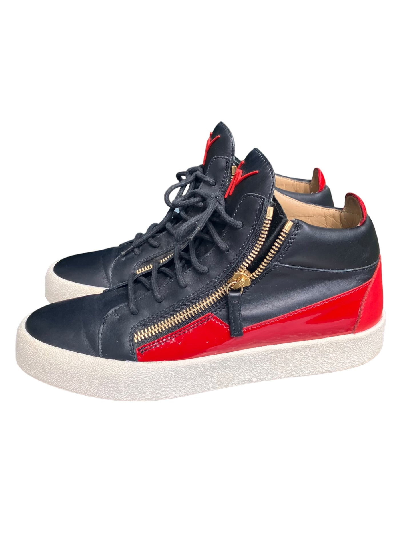 Giuseppe Zanotti Men Sneakers New York Black Red White EU 45 I US 11.5