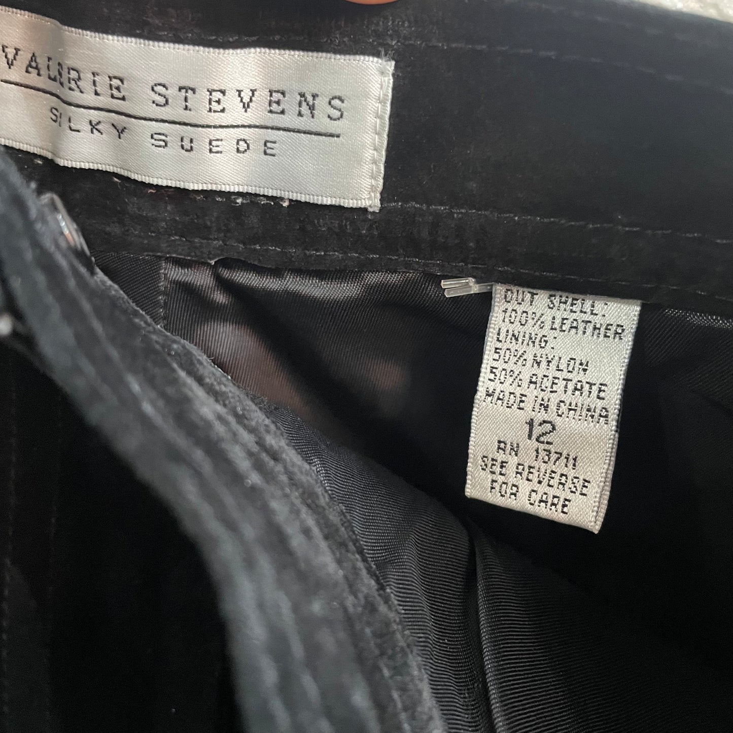 Valerie Steven’s Black Suede Pants NWT | Size 12