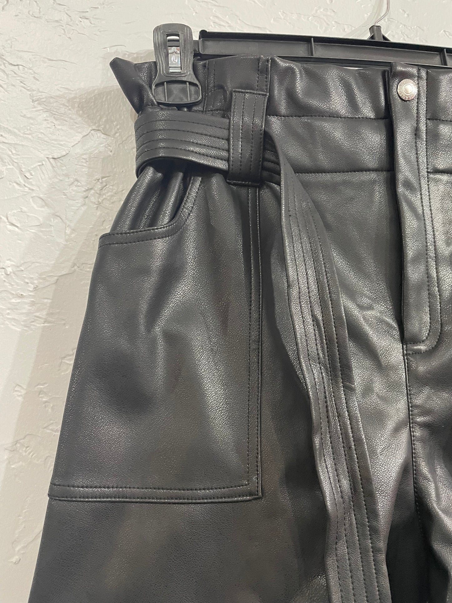 Faux Leather Calvin Klein Shorts • Medium