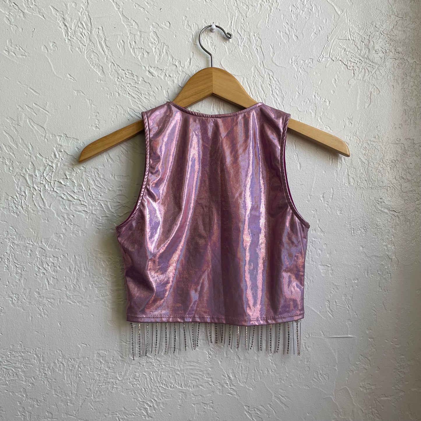 Pink Holographic Party Top Size | Small