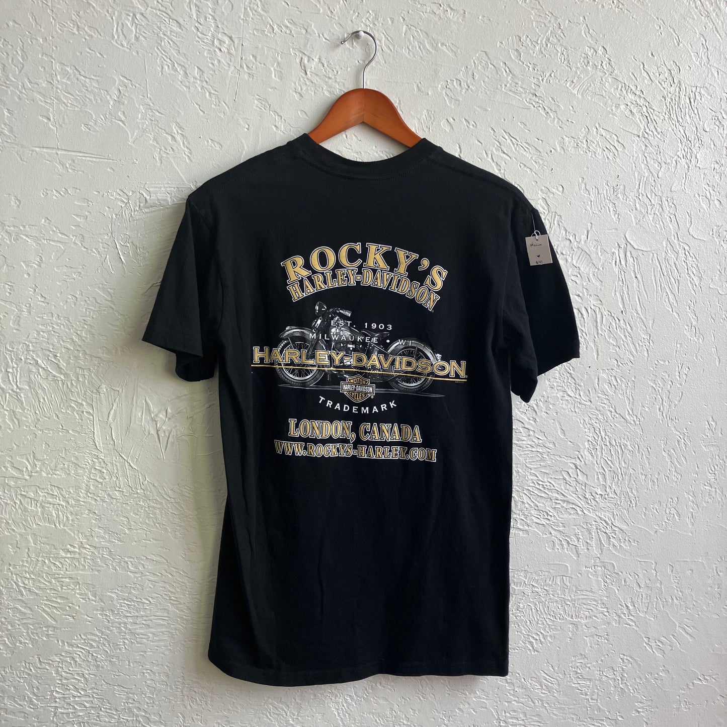 Vintage Wolf Black Harley Davidson Shirt | Medium
