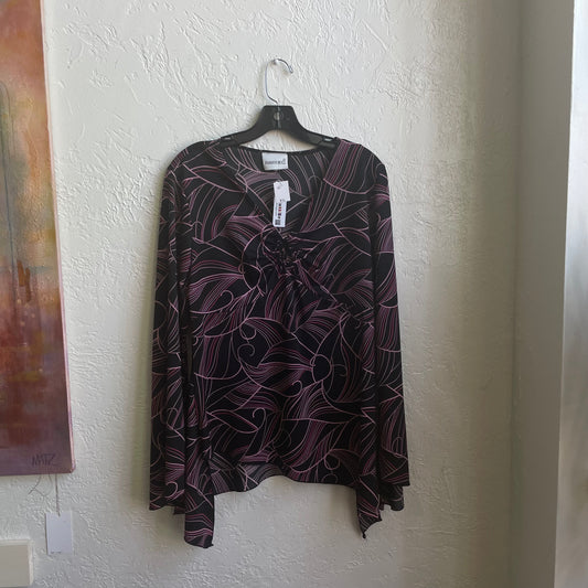 Woman's Pink & Black Blouse | XL