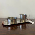 Stelton Denmark Stainless Steel Sugar & Tray Set Mid-Century
