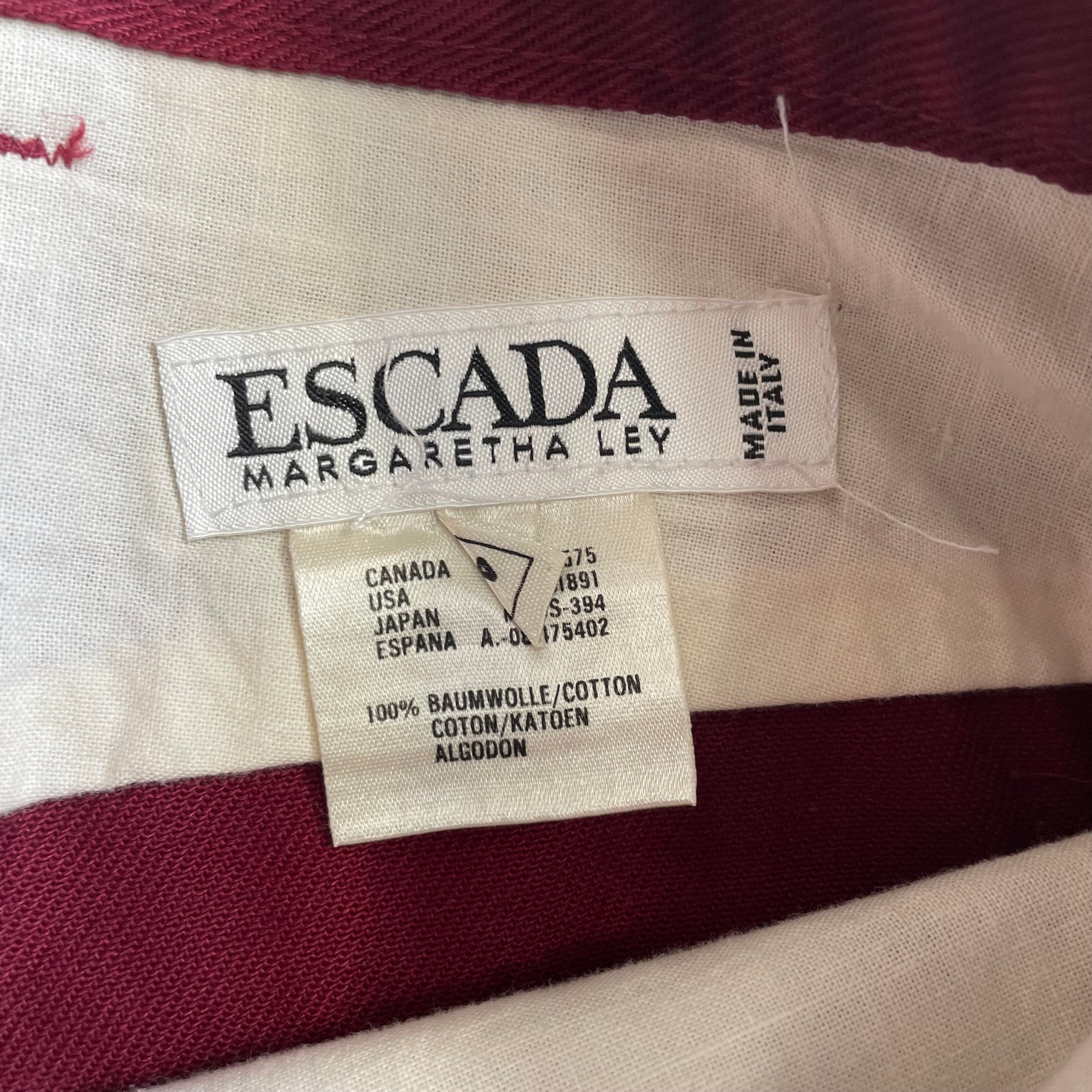 Escada 1990’s High Waisted Burgundy Jeans | 8/ Medium