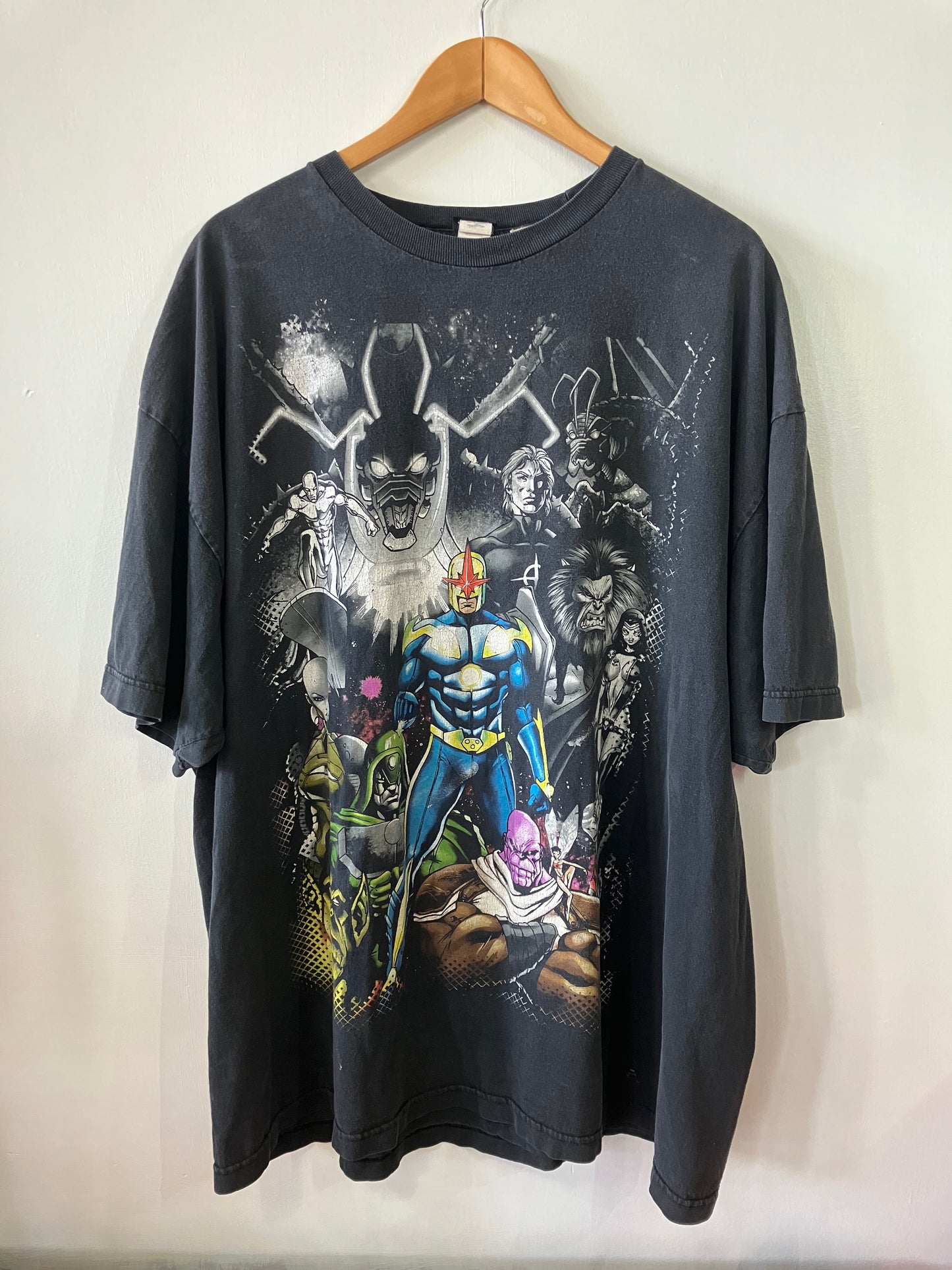 Vintage Marvel Men T-shirt Black Annihilation Omnibus Mad Engine 3XL