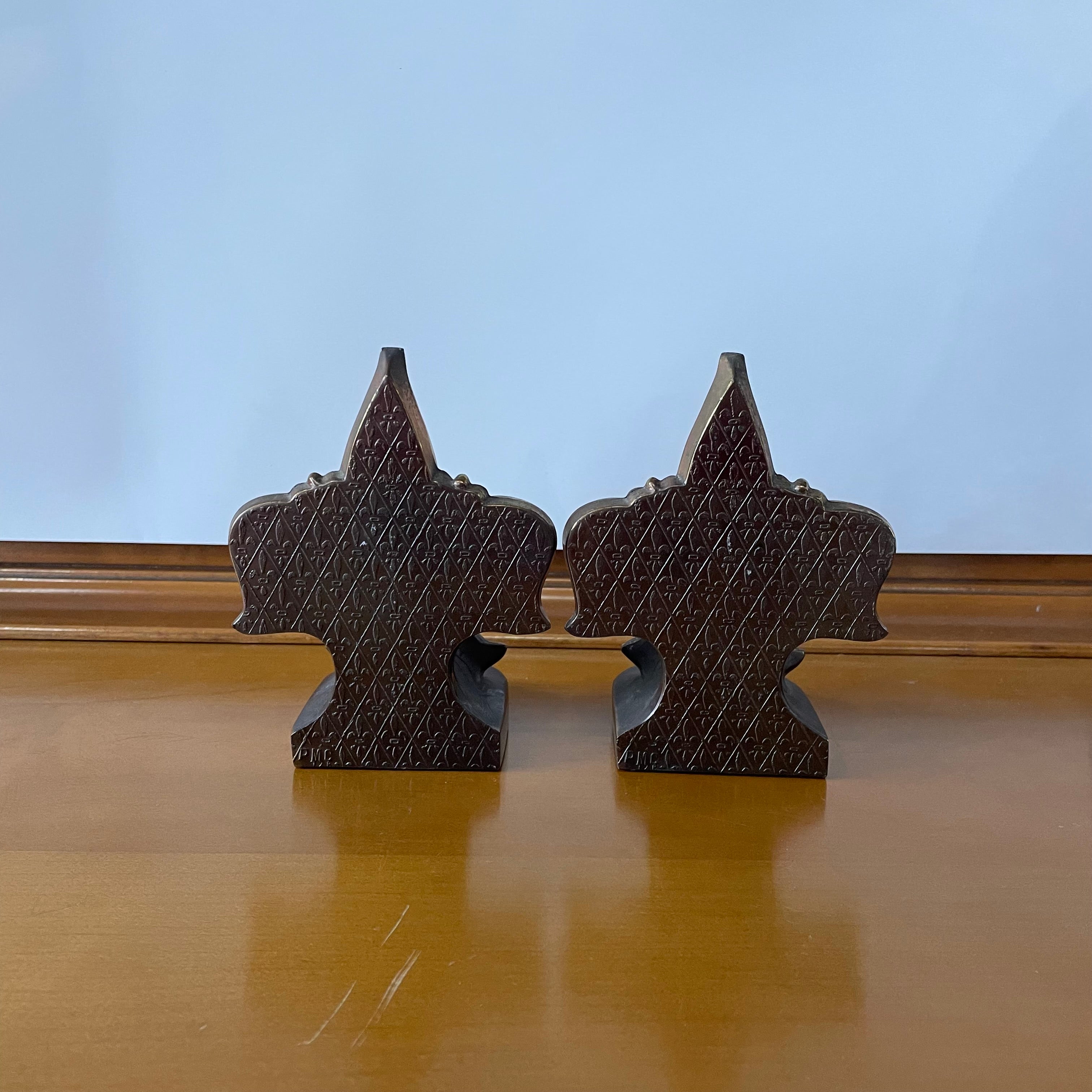 Brass Fleur De Lis Bookends
