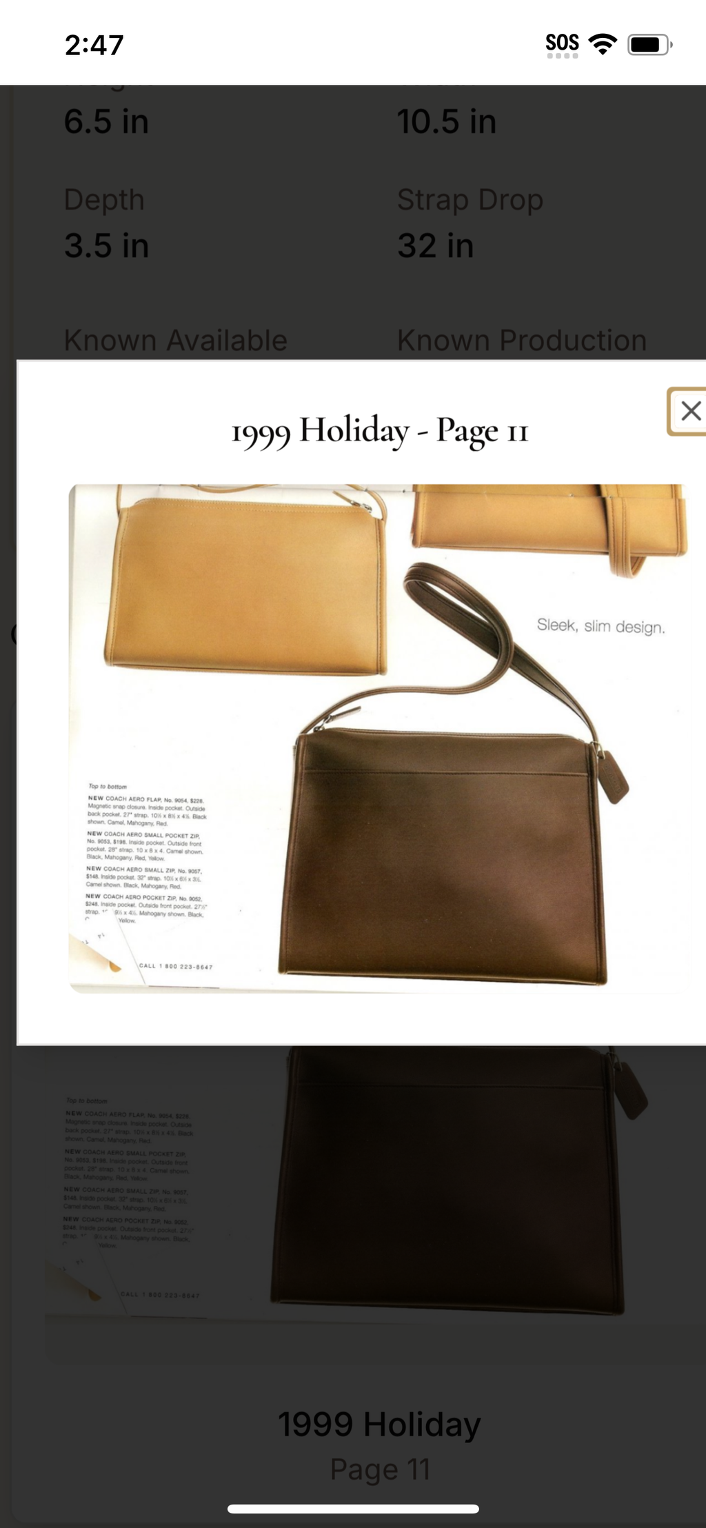 Coach Mahogany Brown Aero Small Zip Crossbody Bag #9057