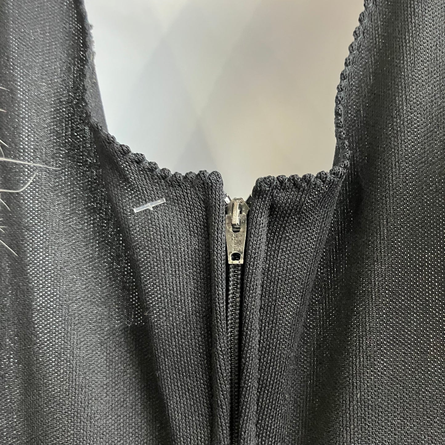 Vintage 70’s Black White Feather Maxi Dress | Medium