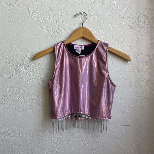 Pink Holographic Party Top Size | Small