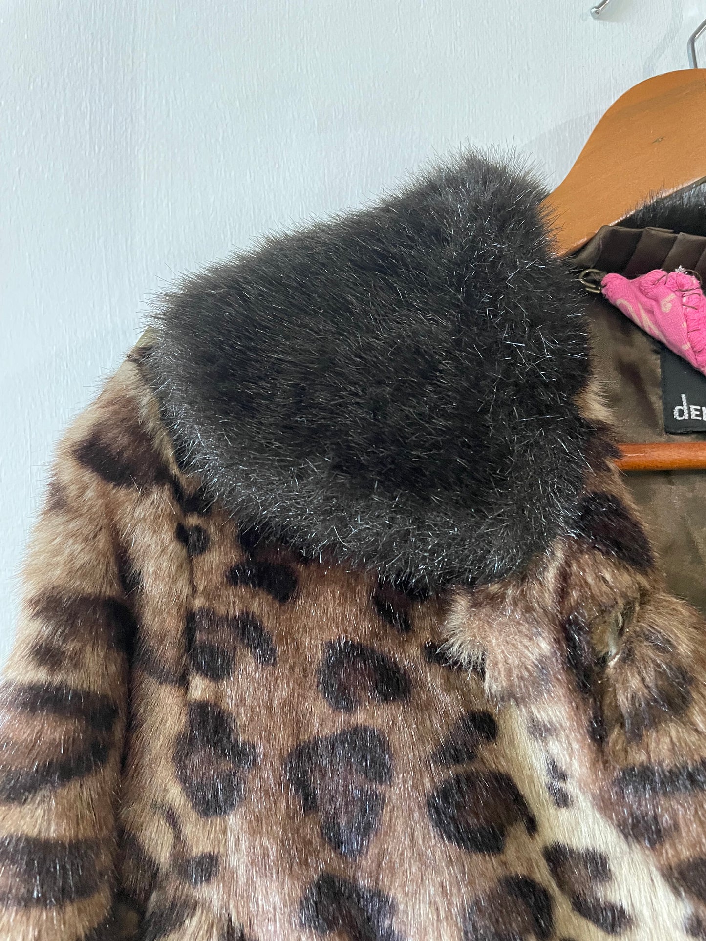 Dennis Basso Faux Fur Cheetah Coat • Small