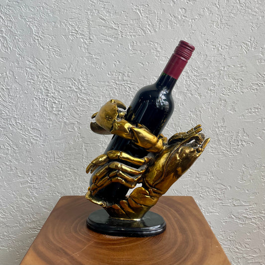 Gold Lobster Wine Bottle Holder