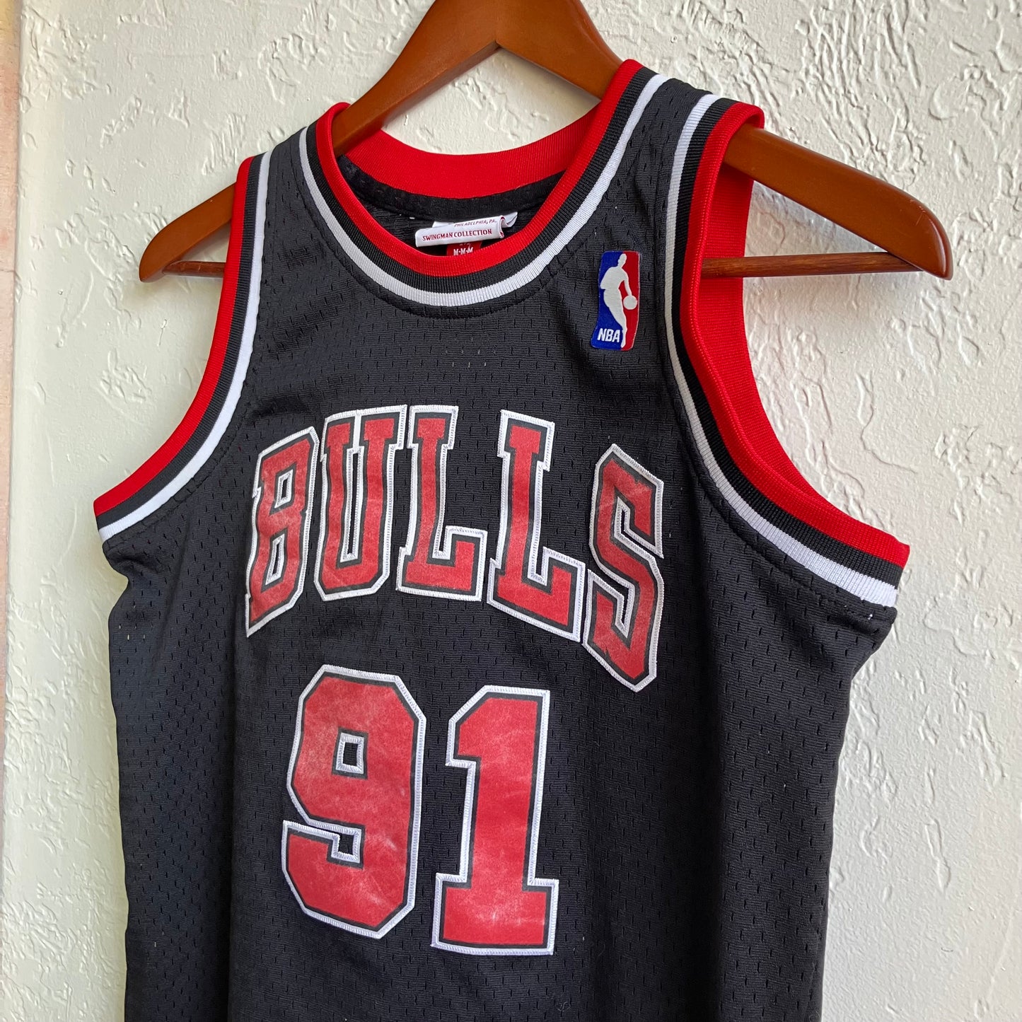 90s Chicago Bulls #91 Dennis Rodman Jersey Youth Medium