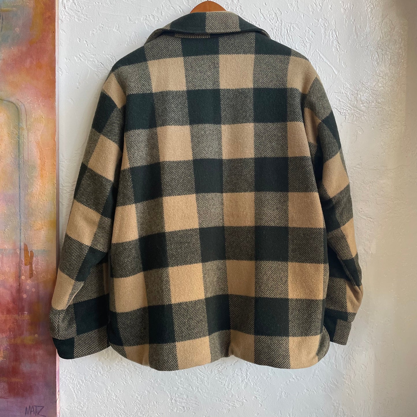 Woolrich 1960s Plaid Wool Sherpa Lined Jacket | Large