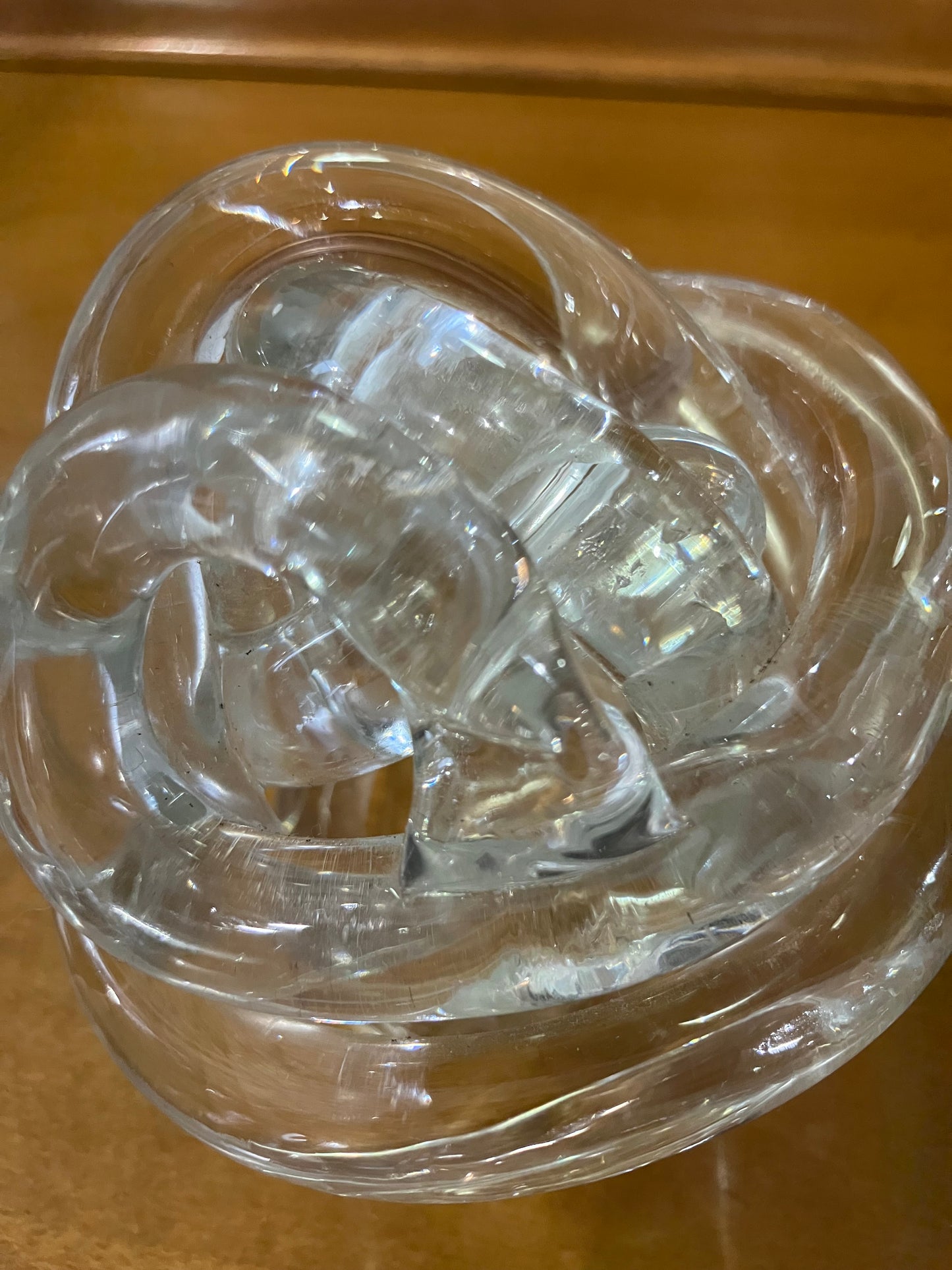 Twisted Knot Glass Paperweight