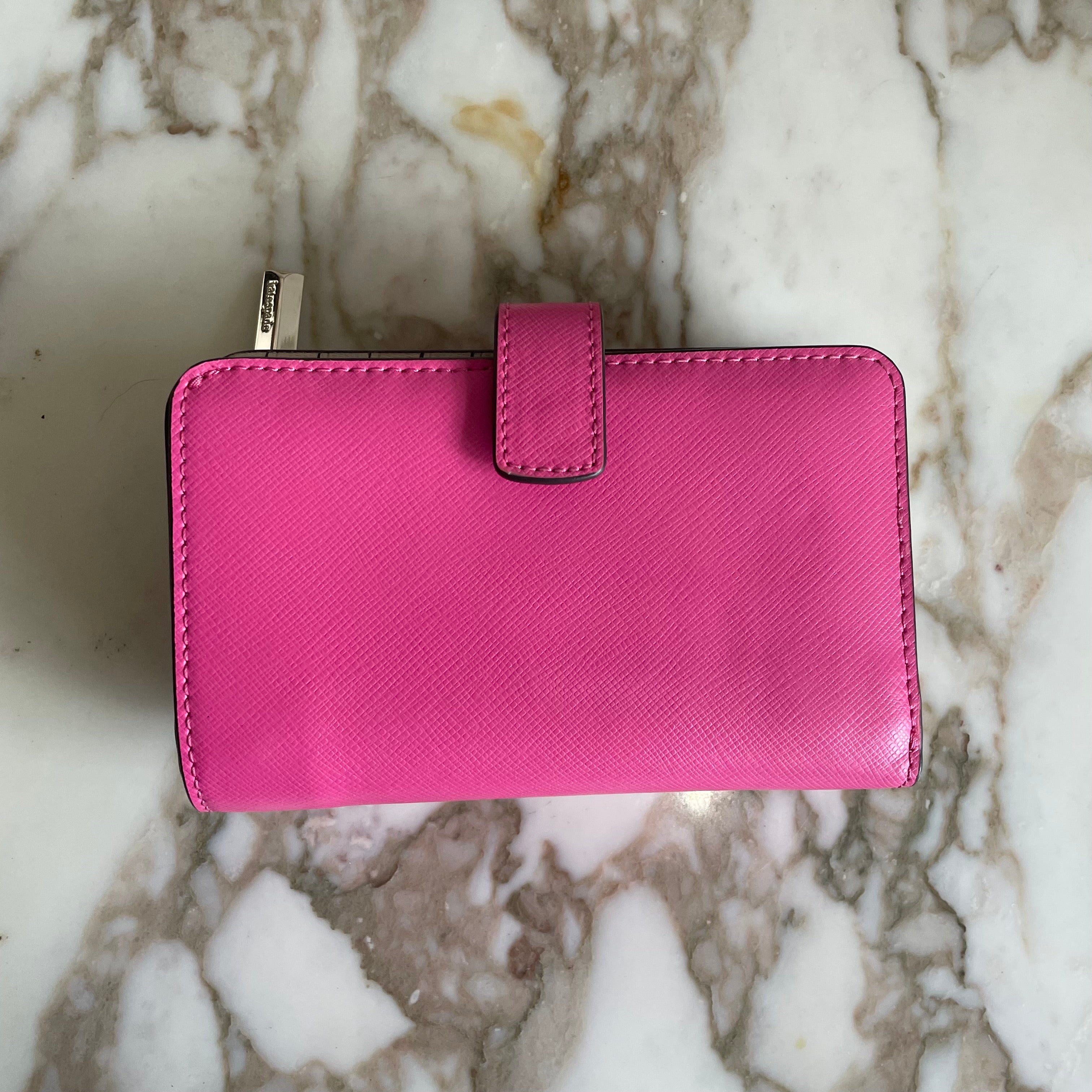 Kate Spade Pink Leather Bi Fold Wallet