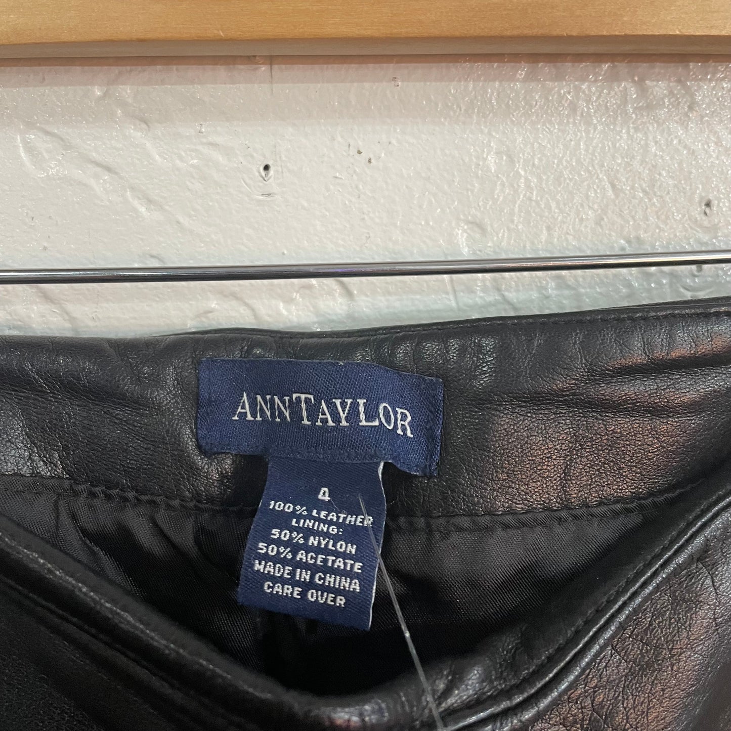 Ann Taylor Y2K Leather Bootcut Pants | Size 4
