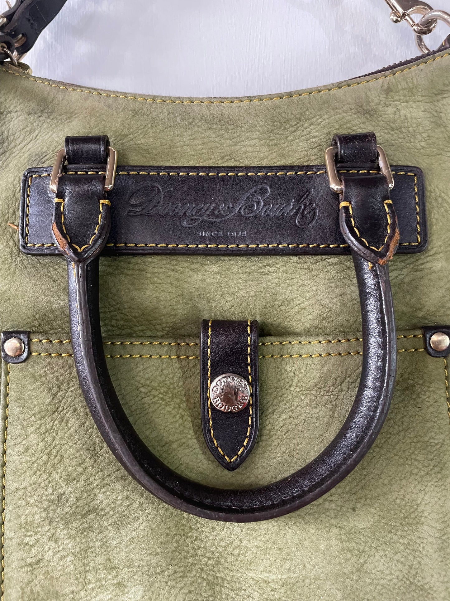 Dooney & Bourke Green Leather Shoulder Bag