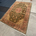 Ethan Allen Heriz Wool Rug in Paprika/Olive 5'6" x 8'6"