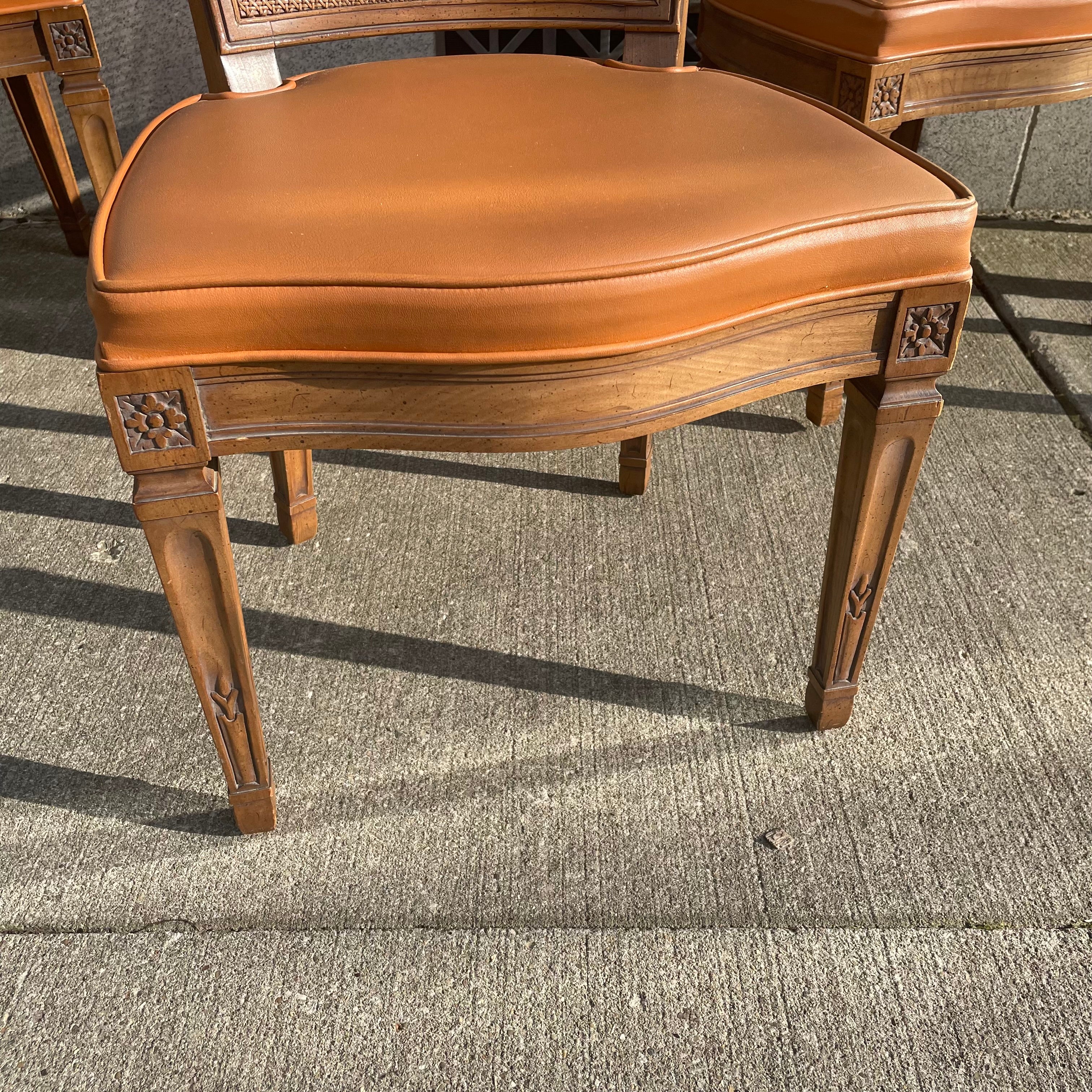 Mid-Century Henredon Cane Back Dining Chairs