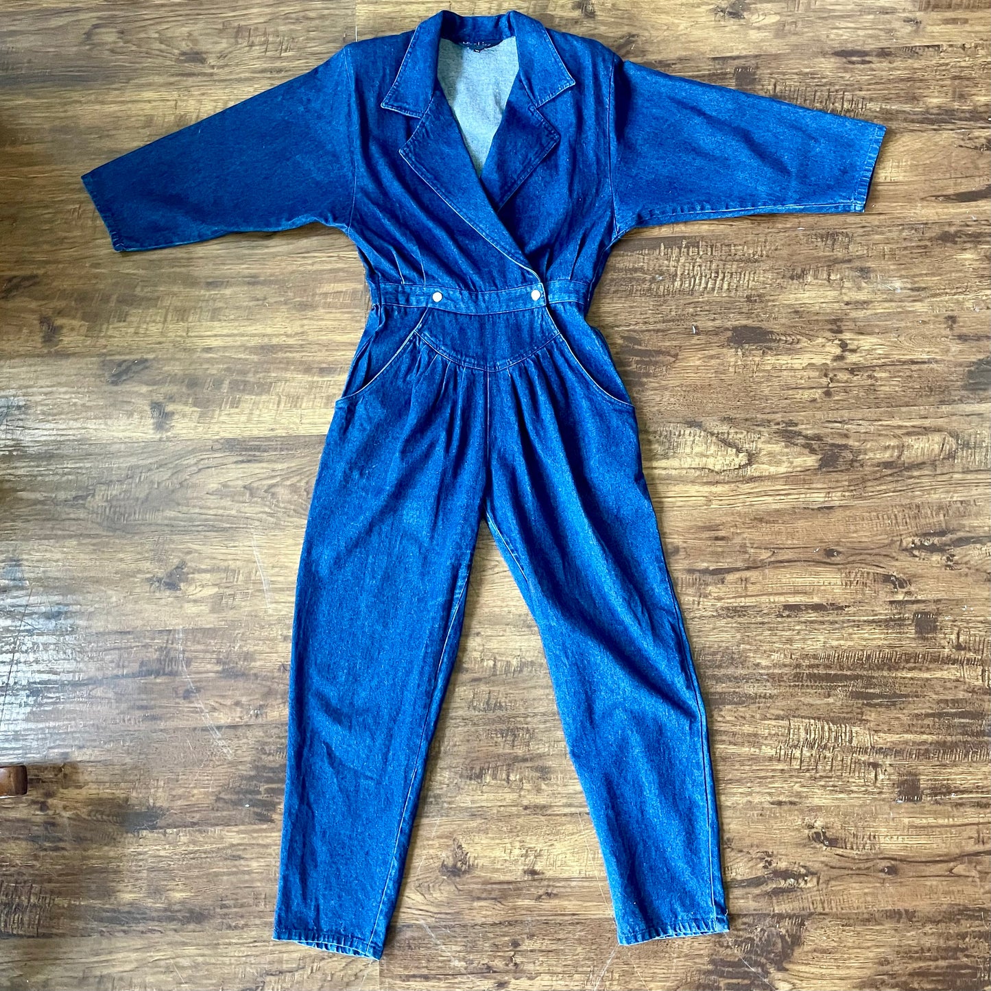 80s Denim Jumpsuit size L