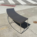 Classic Curved Sofa Table in Grey by Thayer Coggin Designed by Milo Baughman