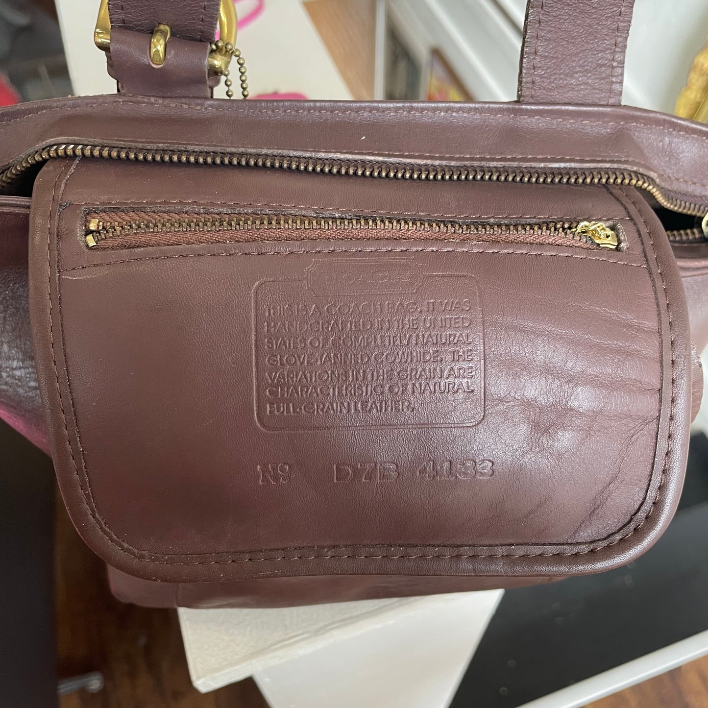 Coach Deep Brown Waverly Tote 1990s #4133