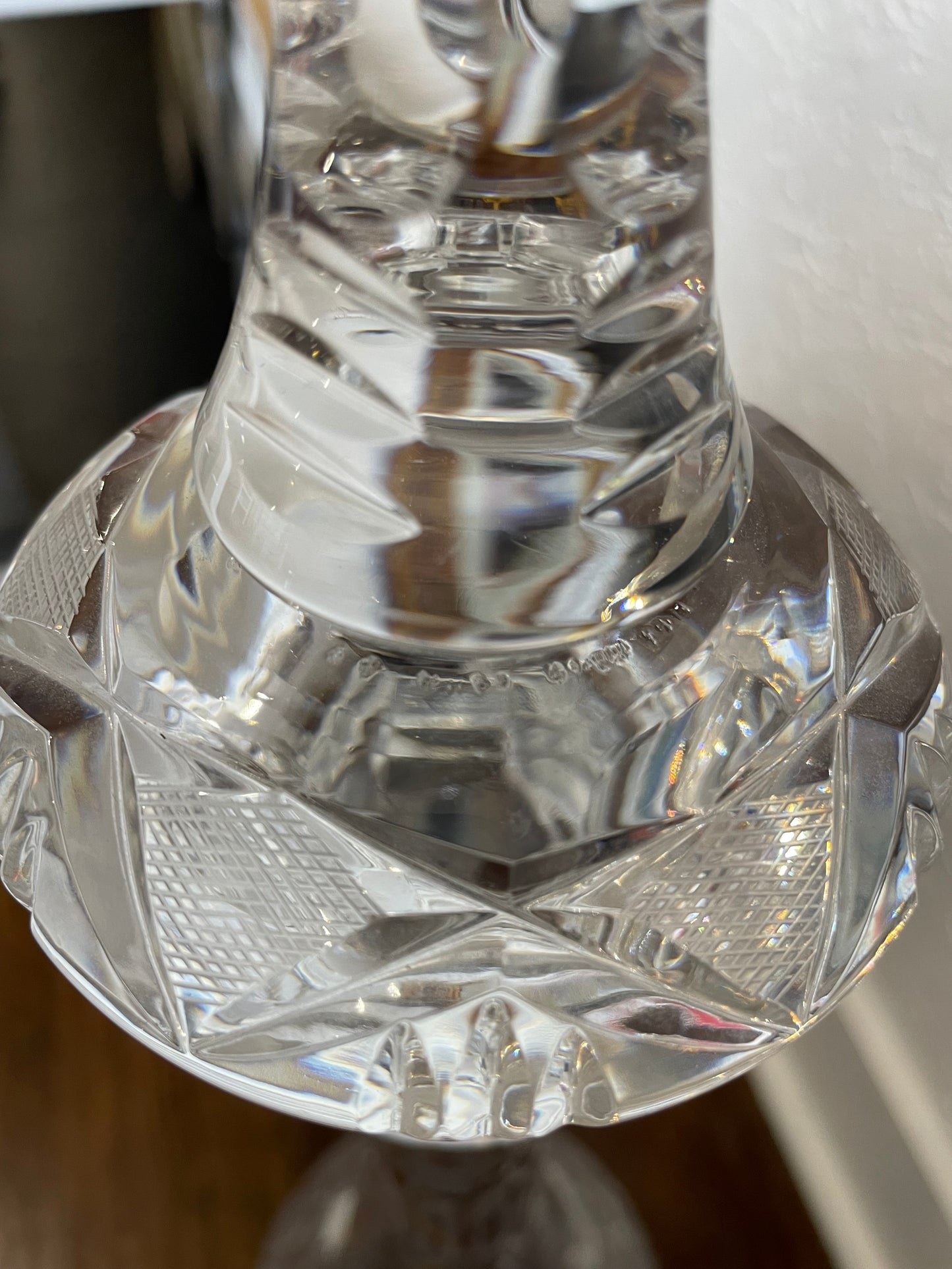 20th Century Beyer 33" Crystal Wine Decanter