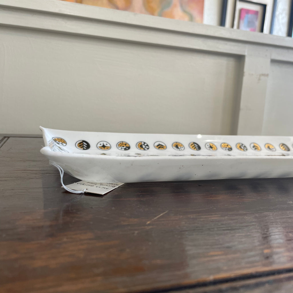 Georges Briard "Forbidden Fruit" MCM Milk Glass Tray