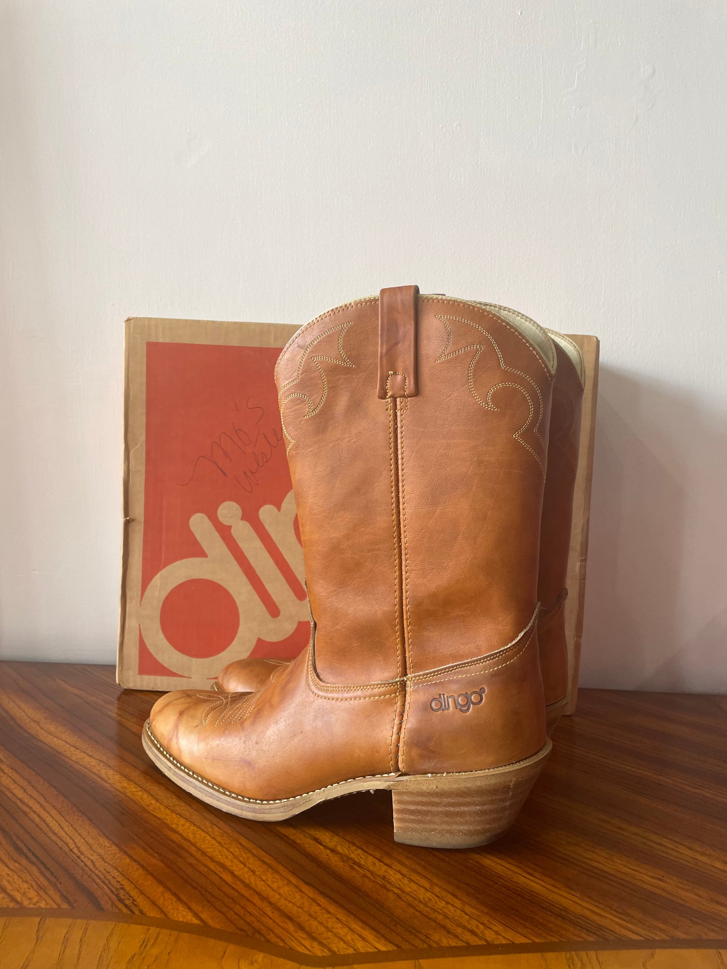 1980s Dingo Leather Cowboy Boots • Men’s 12