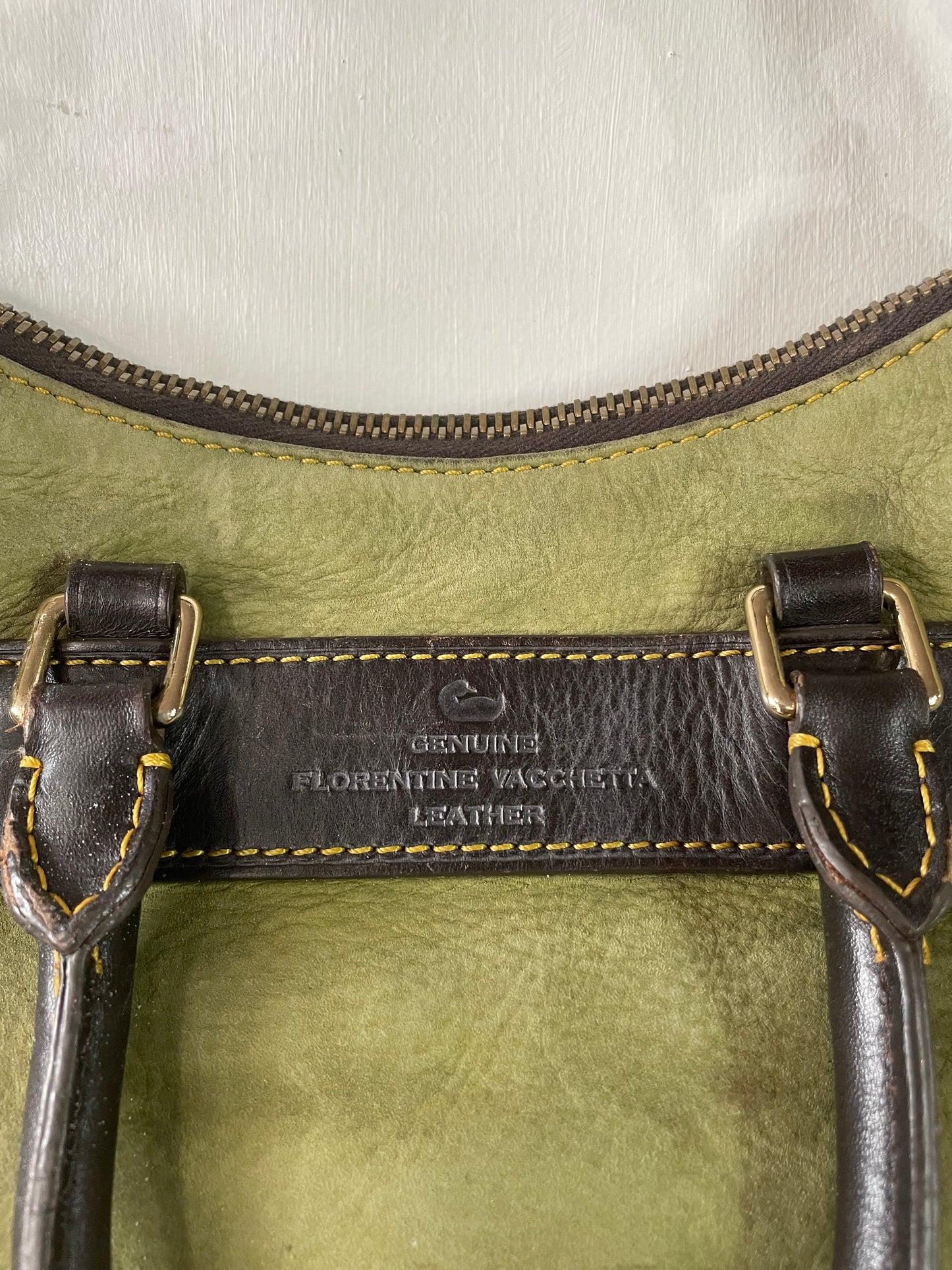 Dooney & Bourke Green Leather Shoulder Bag