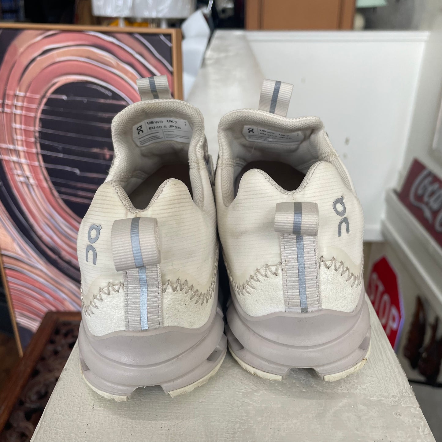 On Cloudaway Outdoor Sneaker in Ivory and Pearl | Women's Size 9/40.5