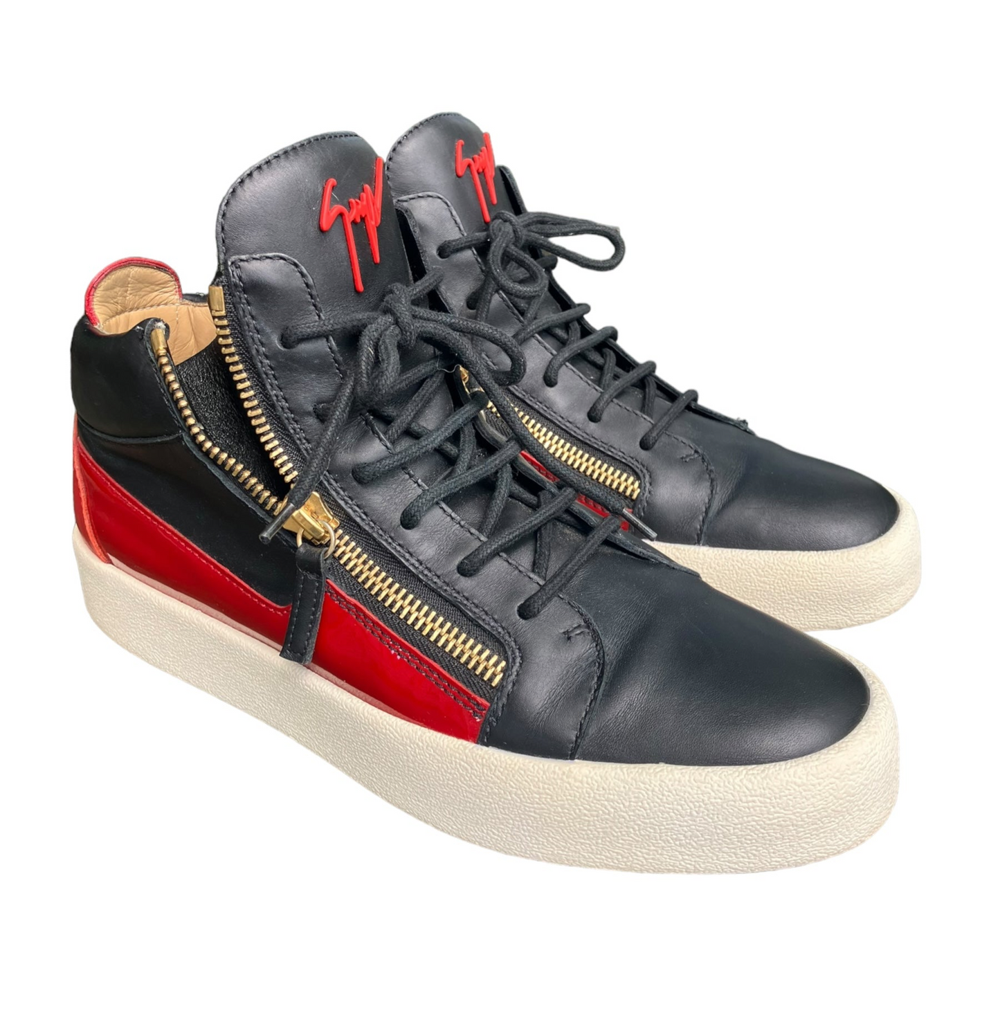 Giuseppe Zanotti Men Sneakers New York Black Red White EU 45 I US 11.5