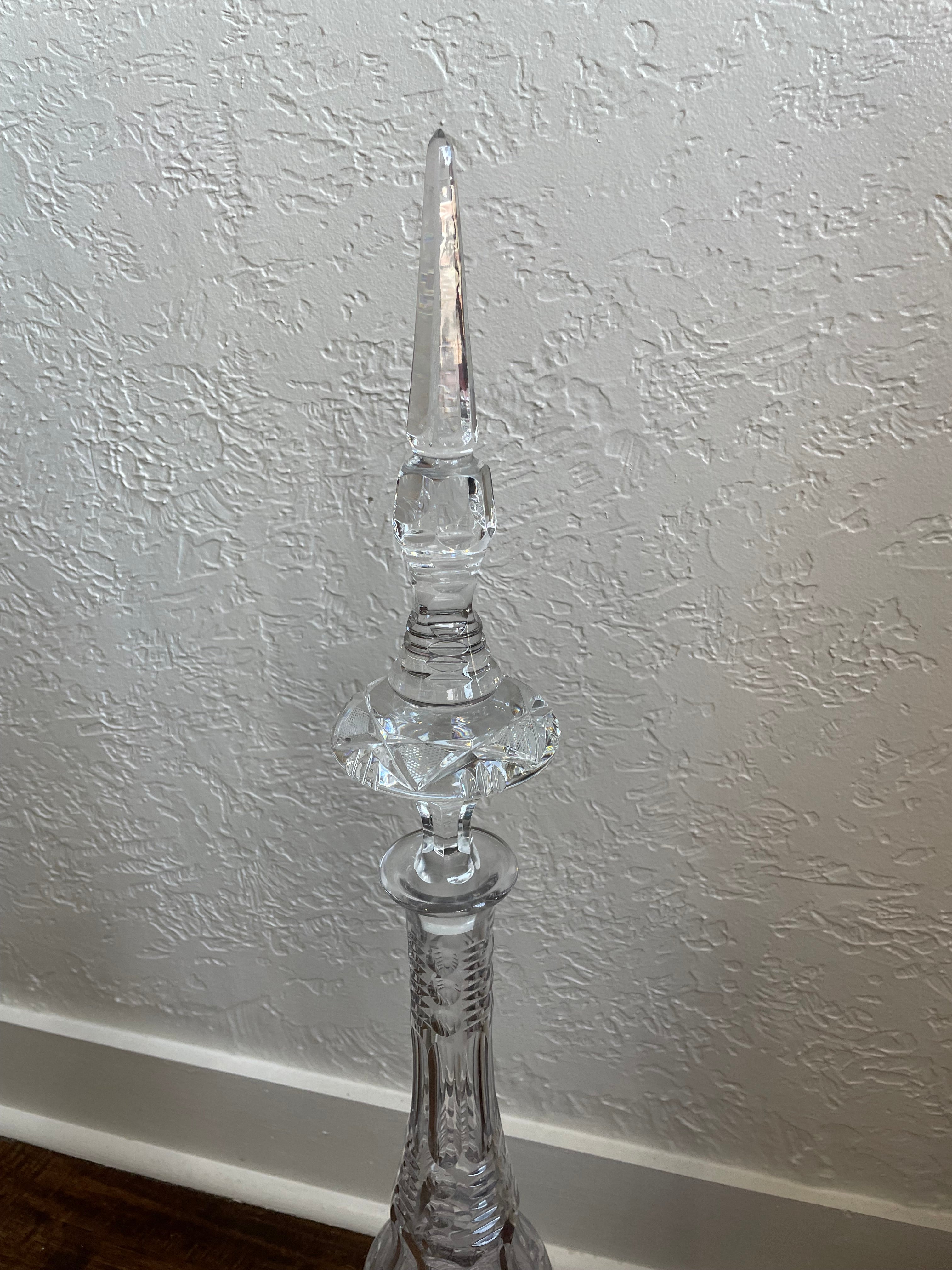 20th Century Beyer 33" Crystal Wine Decanter