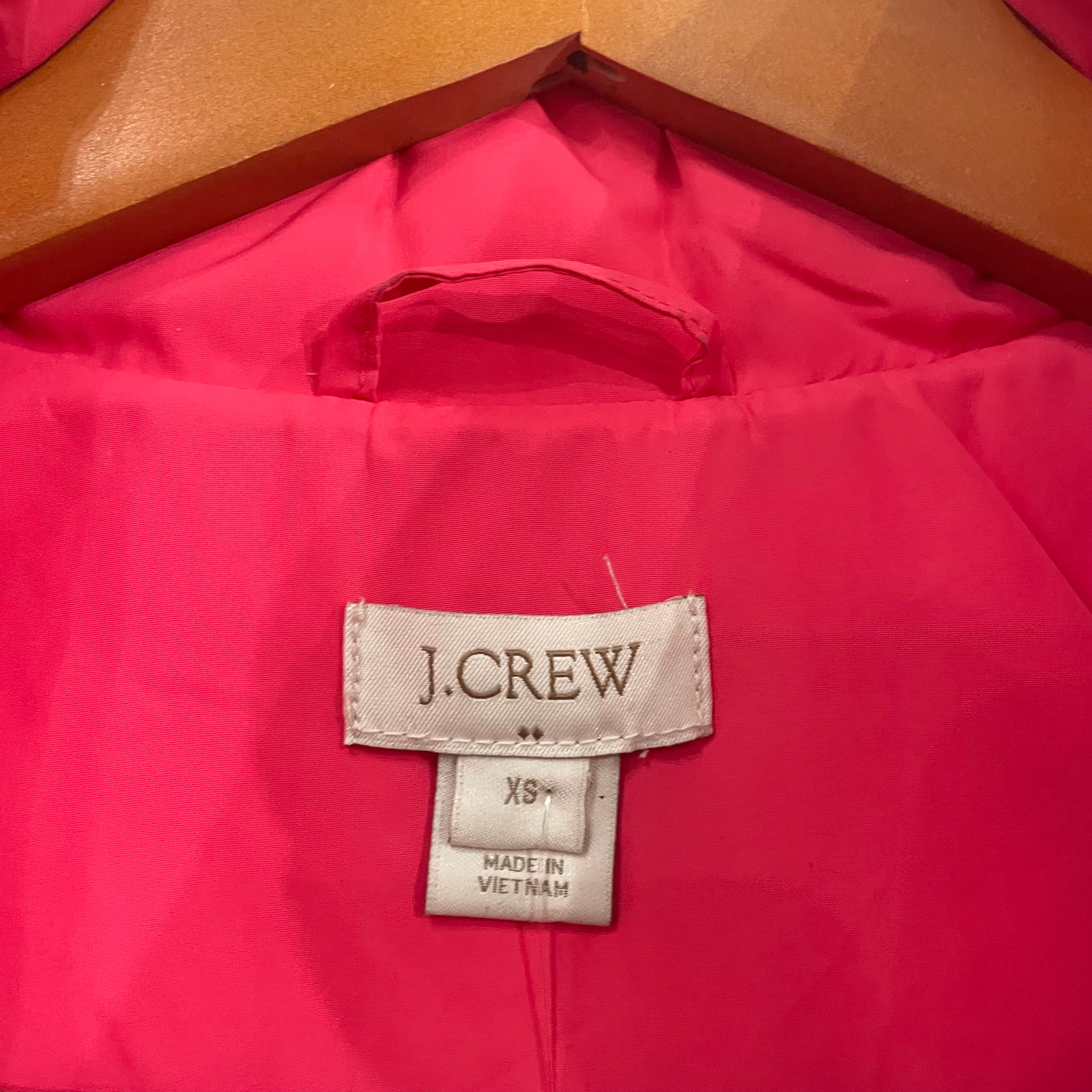 J. Crew Pink Puffer Vest | xsmall