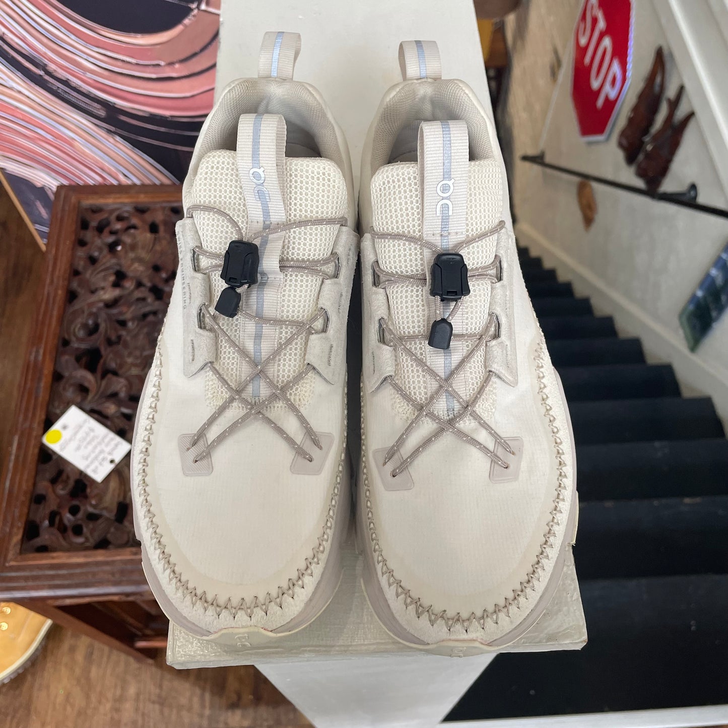 On Cloudaway Outdoor Sneaker in Ivory and Pearl | Women's Size 9/40.5