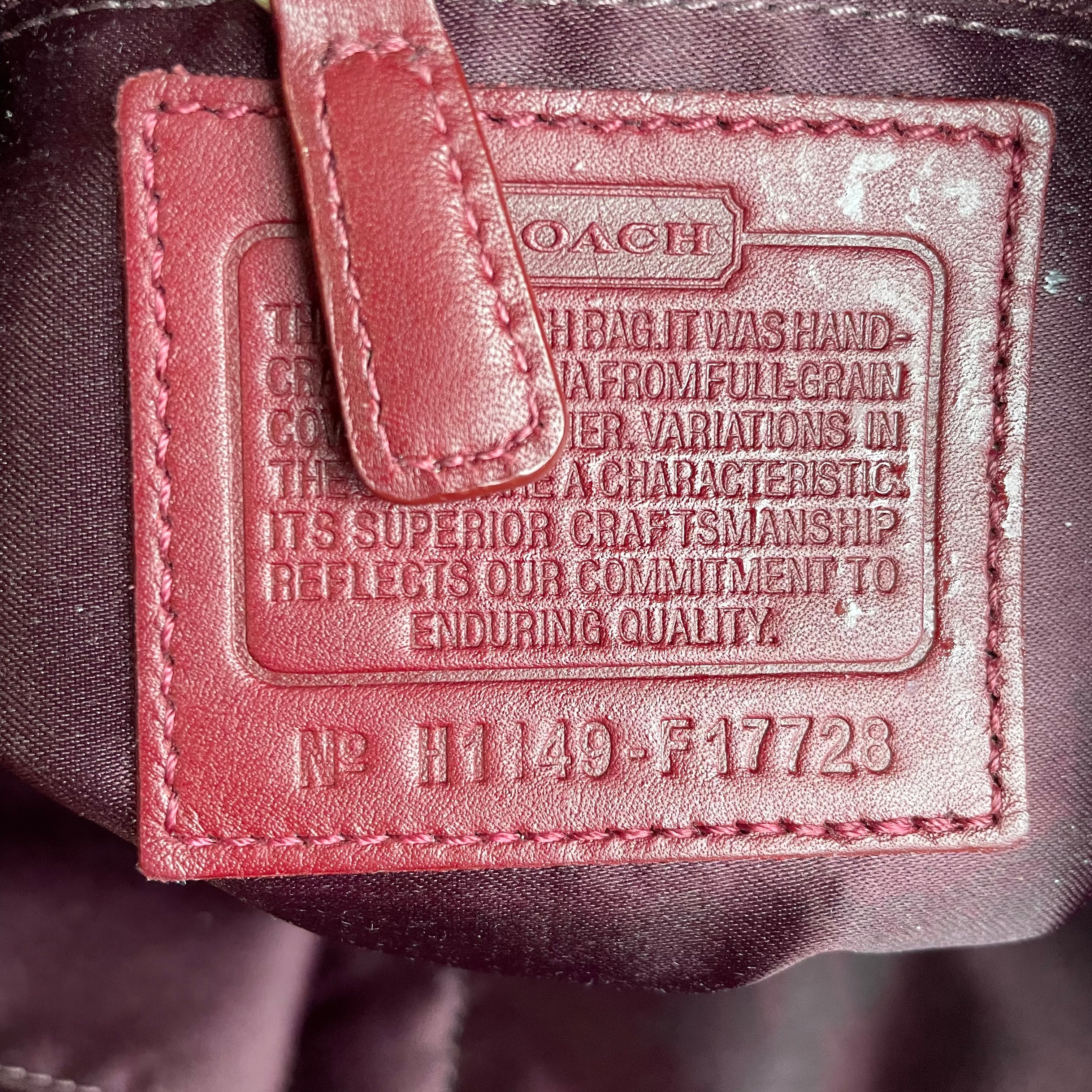 Coach 2011 Red Patent Embossed Signature Gallery Tote #17728
