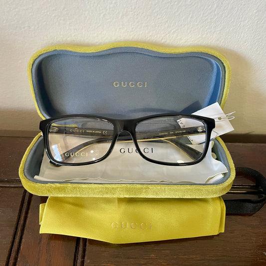 Gucci Havana Rectangular Eyeglasses