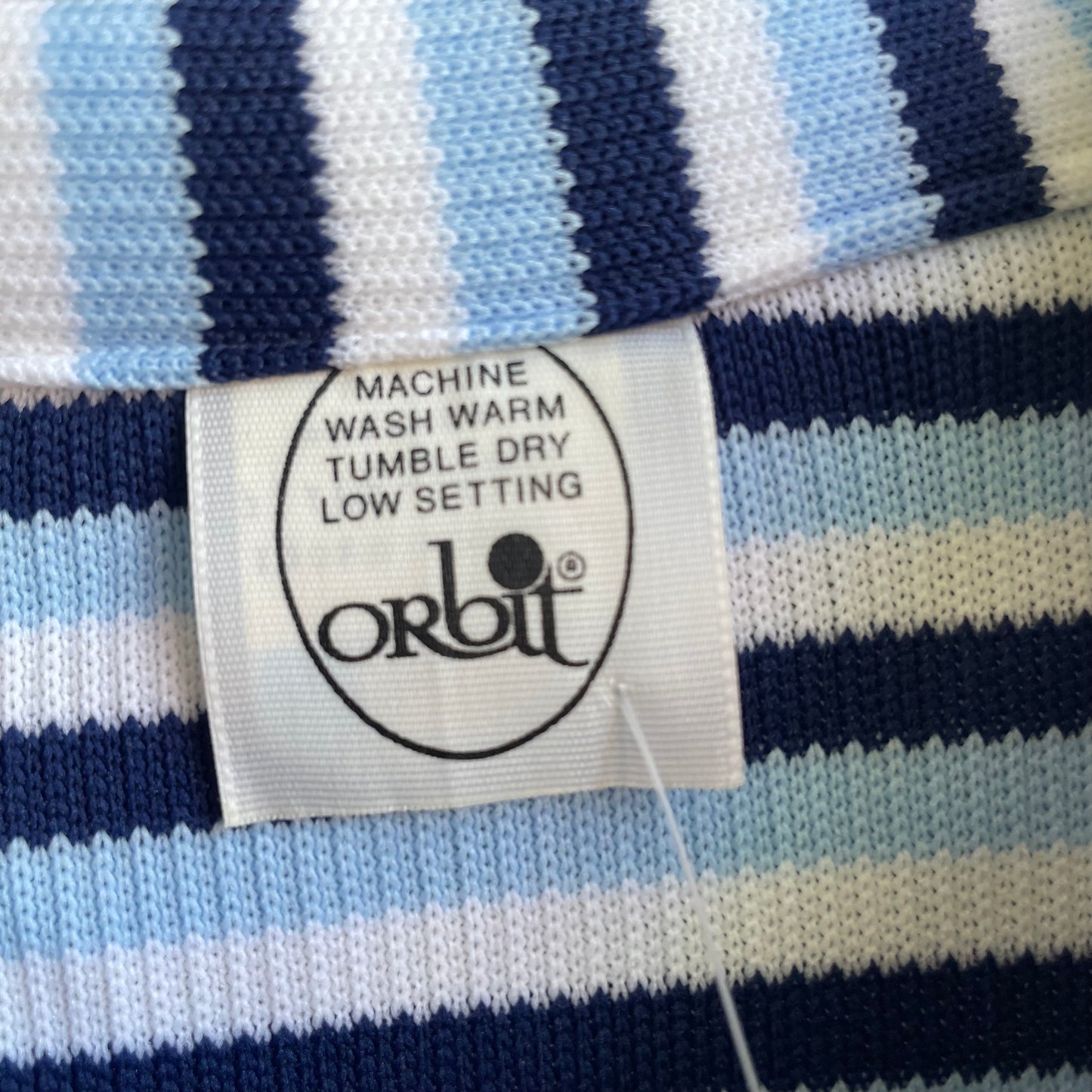 70’s Blue Striped Shirt | Large