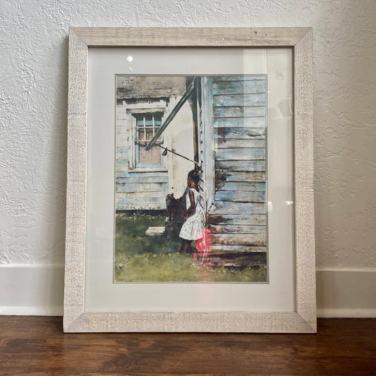 Stephen Scott Young "Her Cat" 1992 Framed Giclée 32 x 26