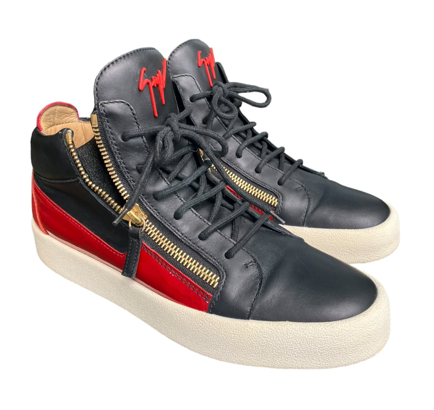 Giuseppe Zanotti Men Sneakers New York Black Red White EU 45 I US 11.5