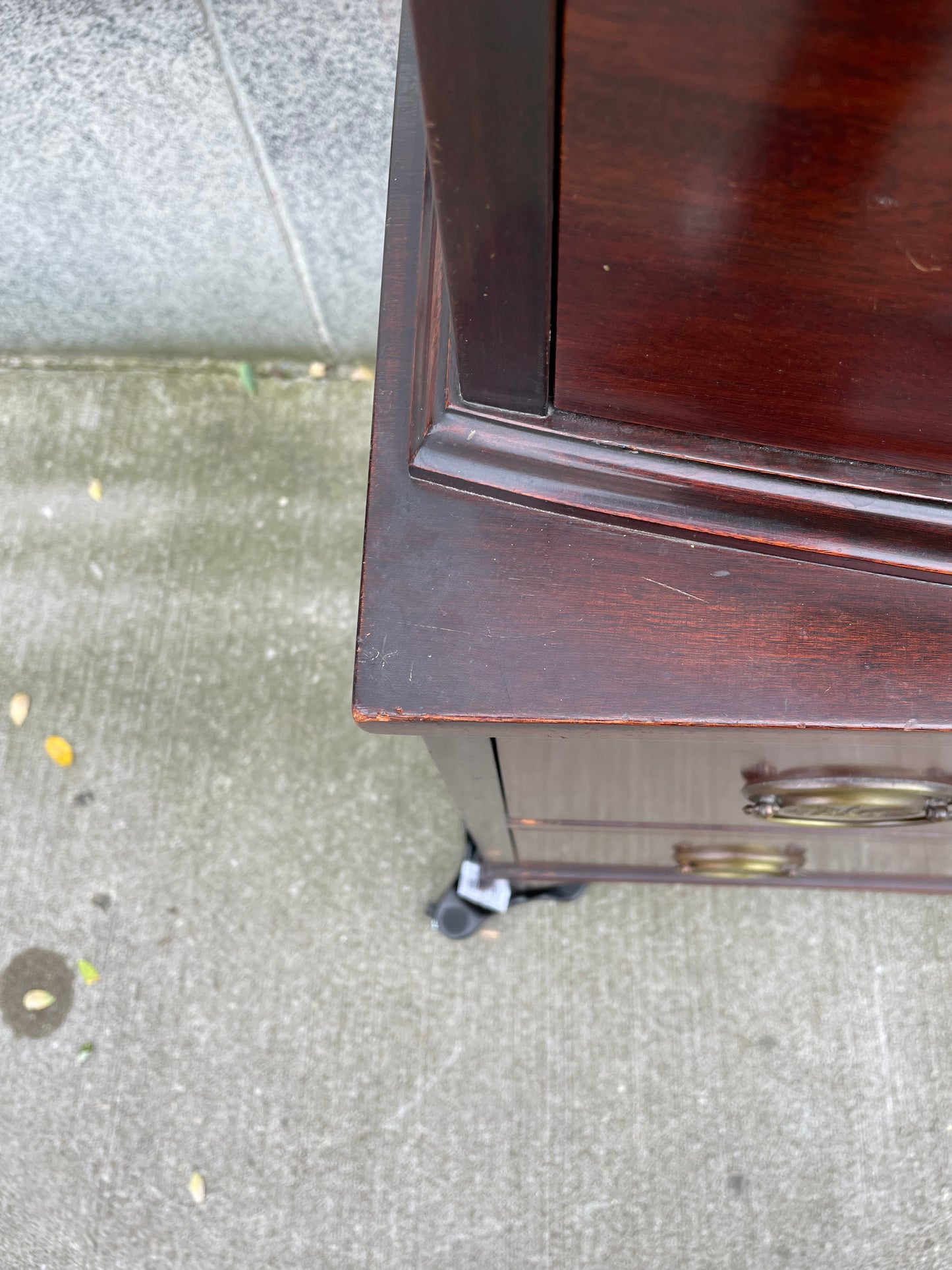 Early 20th Century Mahogany Highboy Dresser by Johnson Grand Rapids