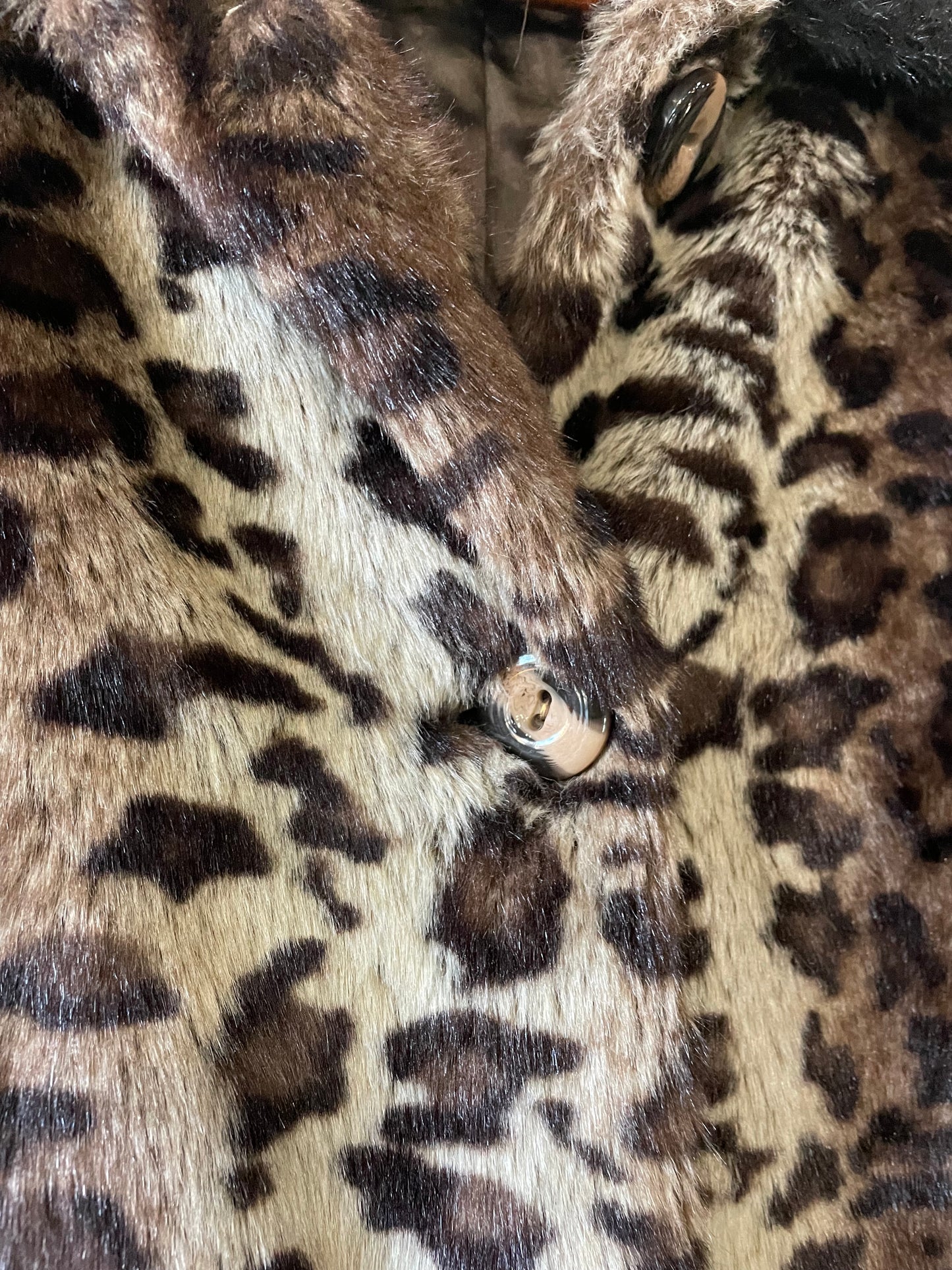 Dennis Basso Faux Fur Cheetah Coat • Small