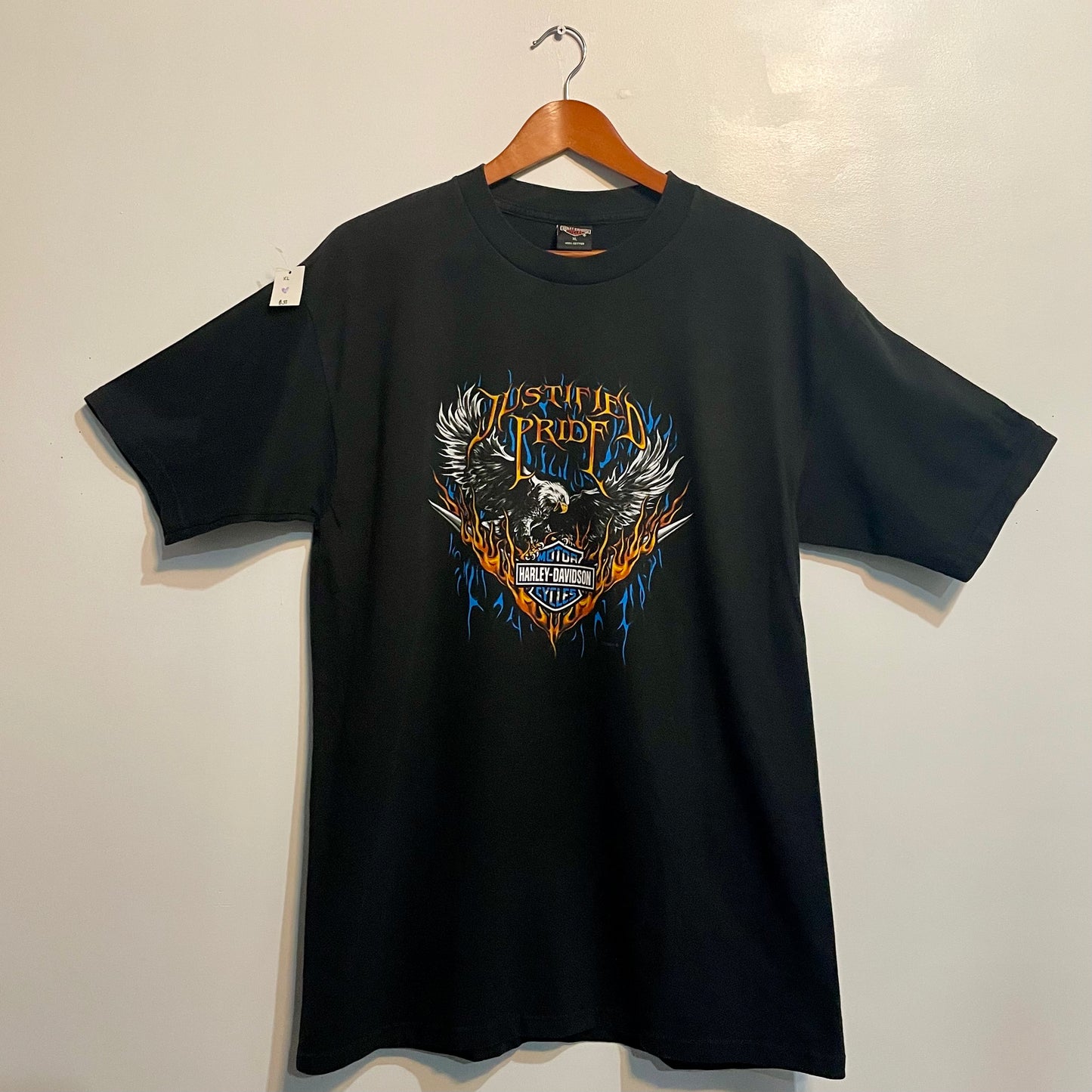 Harley Davidson Eagle T-shirt “Justified Pride” Y2K | XL