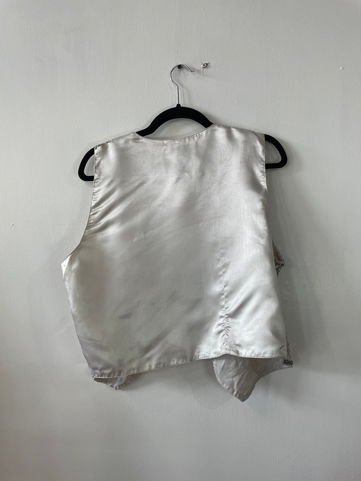 1990’s Silver Silk Sequin Vest