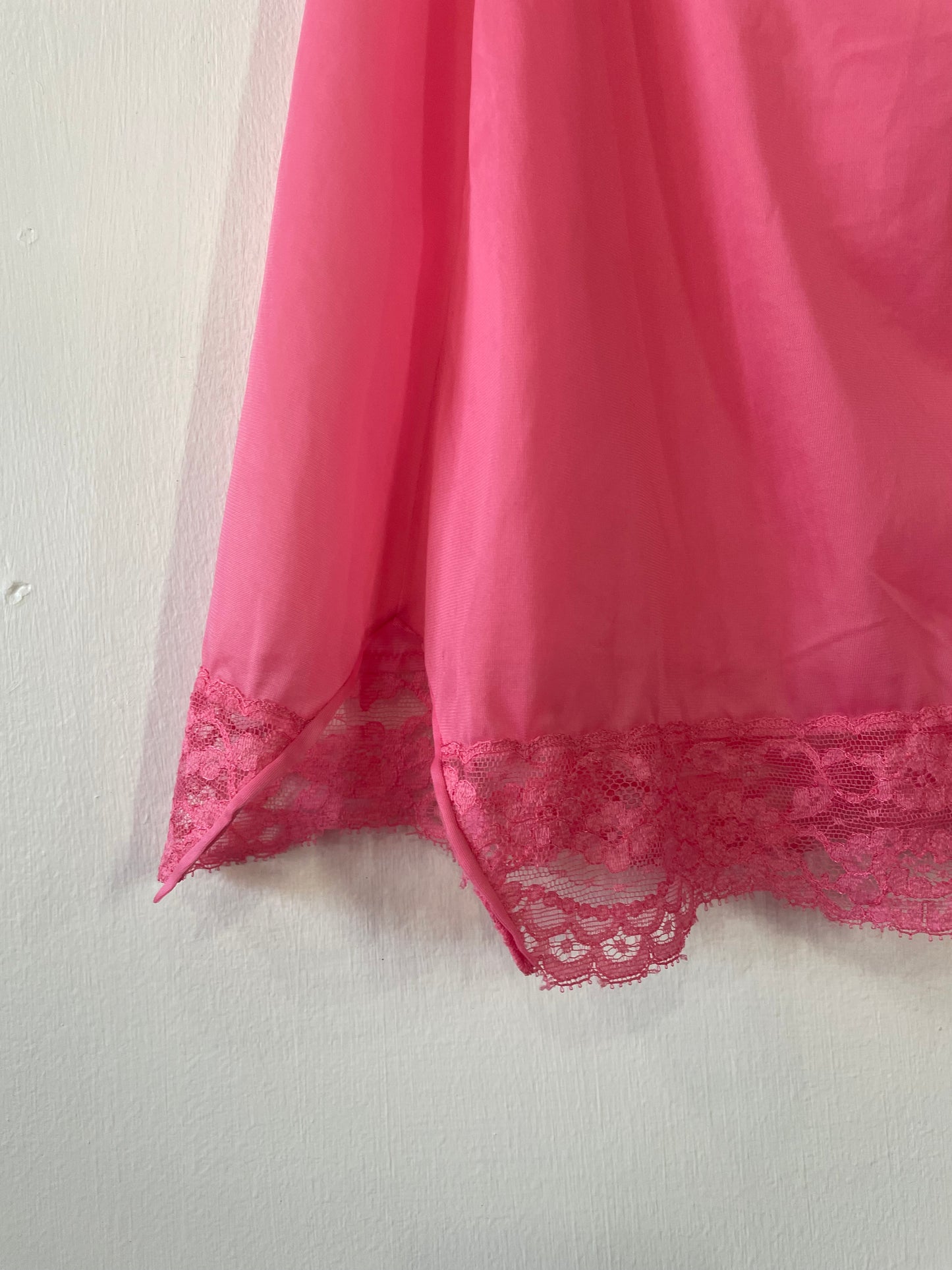 60s Bubblegum Pink Mini Slip Skirt