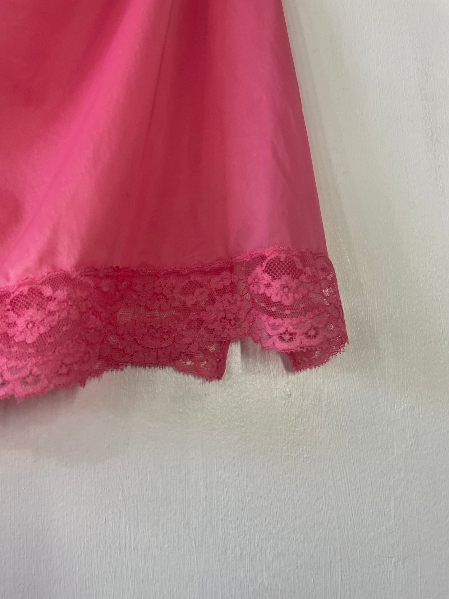 60s Bubblegum Pink Mini Slip Skirt