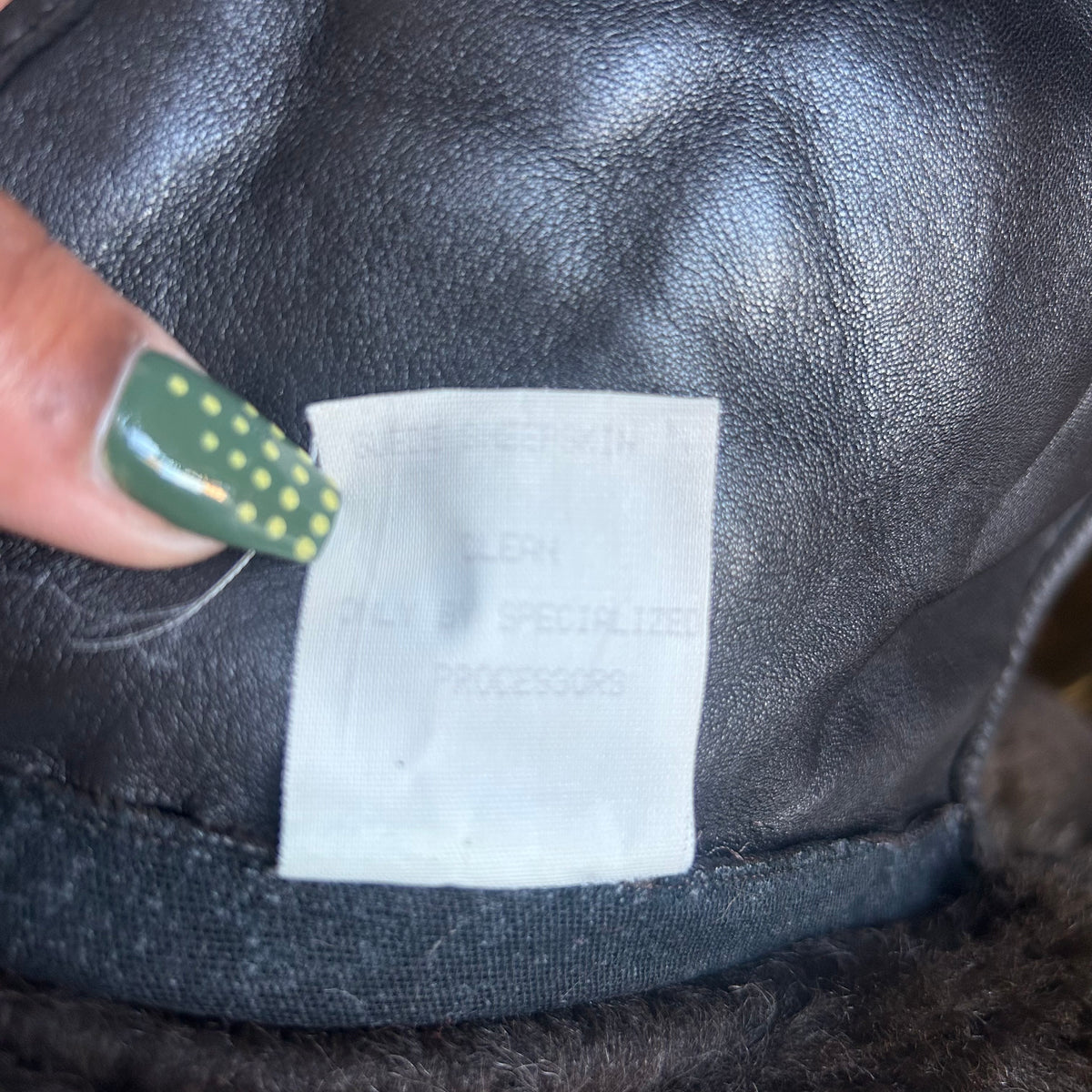Christian Dior Logo 1990's Shearling Suede Coat | Size 8/Medium