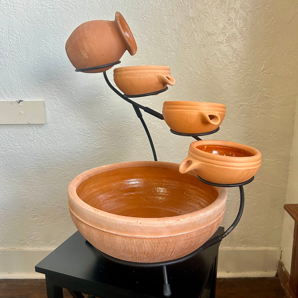 Ceramic Terracotta Solar Water Cascade BRAND NEW!