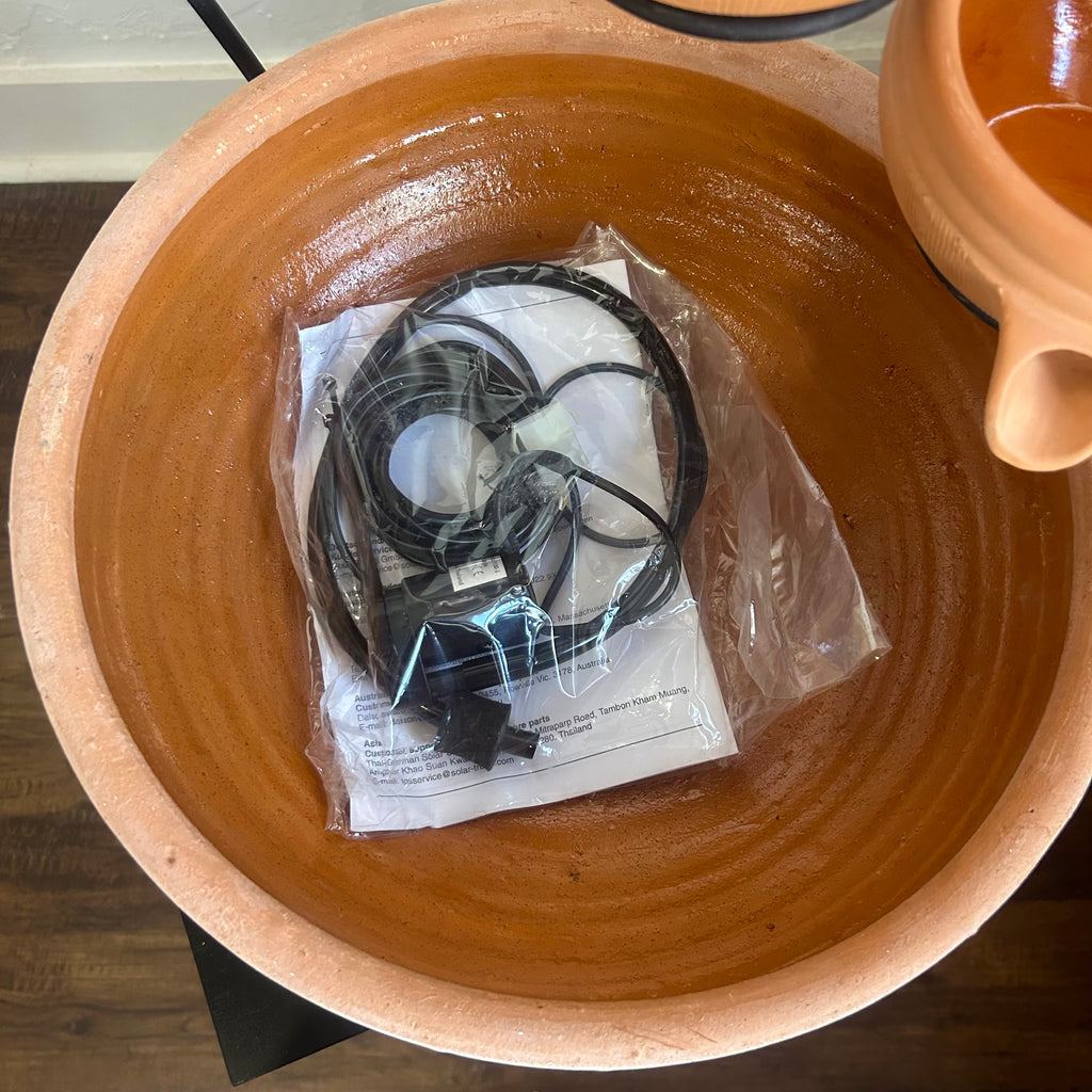 Ceramic Terracotta Solar Water Cascade BRAND NEW!