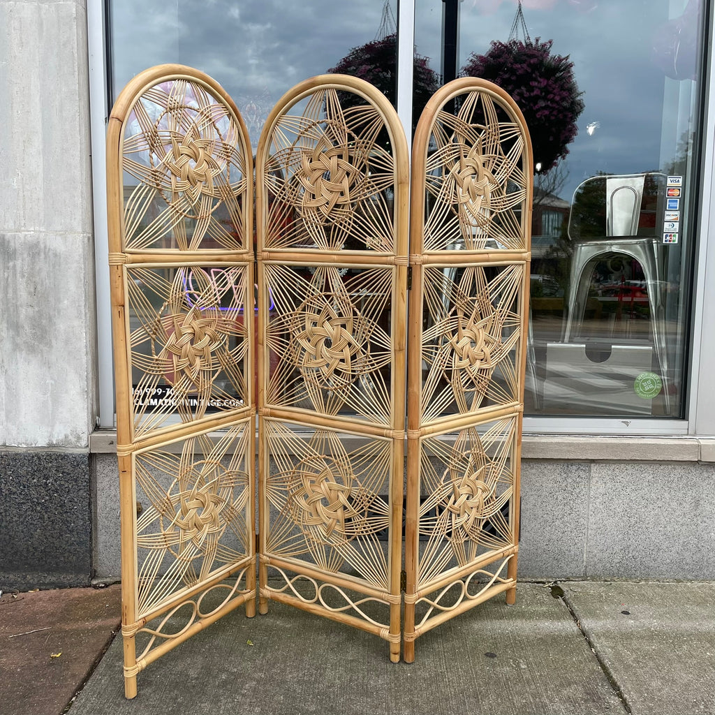 Kouboo Sunflower Rattan 3 Panel Room Divider